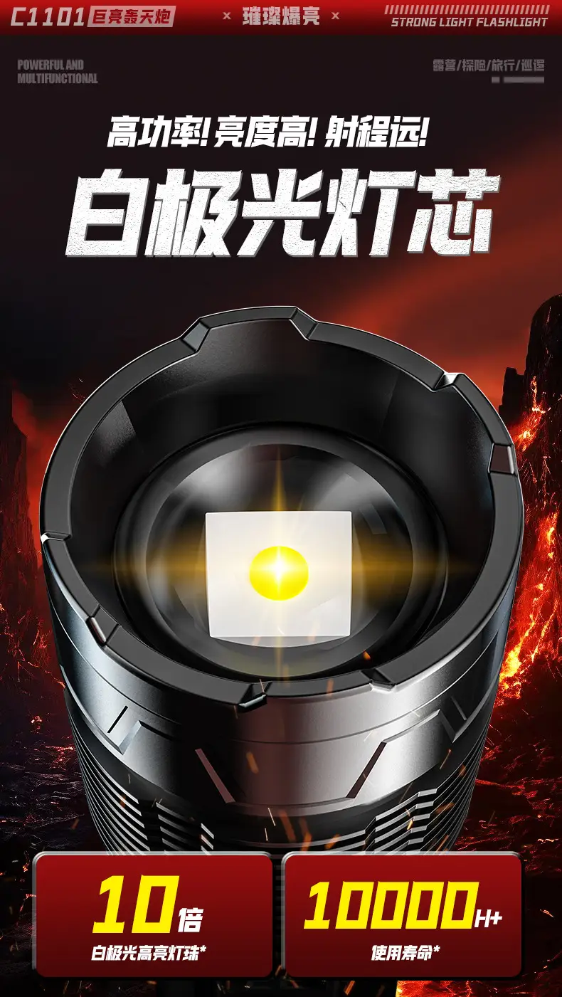 Ultra Zoom Laser Flashlight with Remote Laser Gun β feature 5