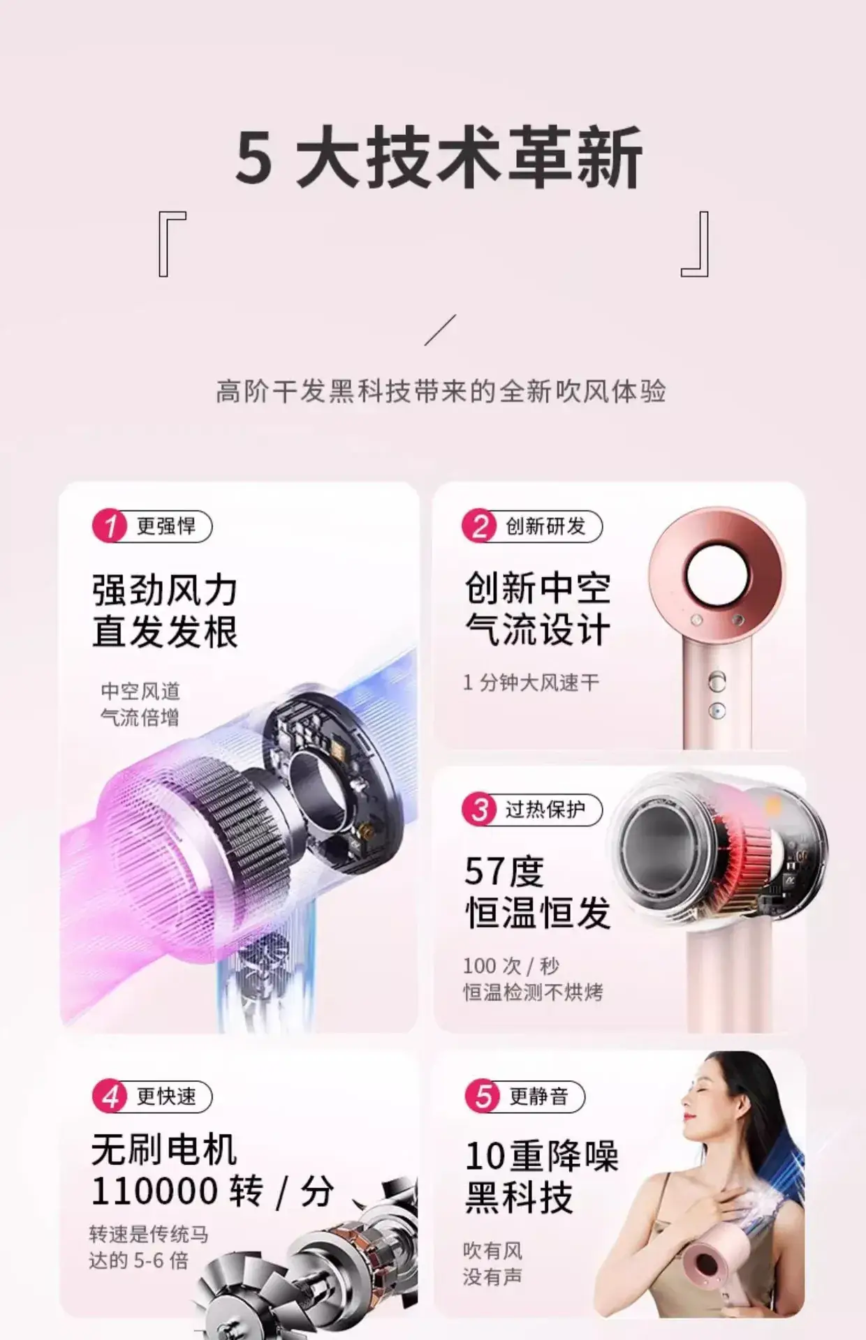 High-Speed Hair Dryer with Leather Case — feature 3