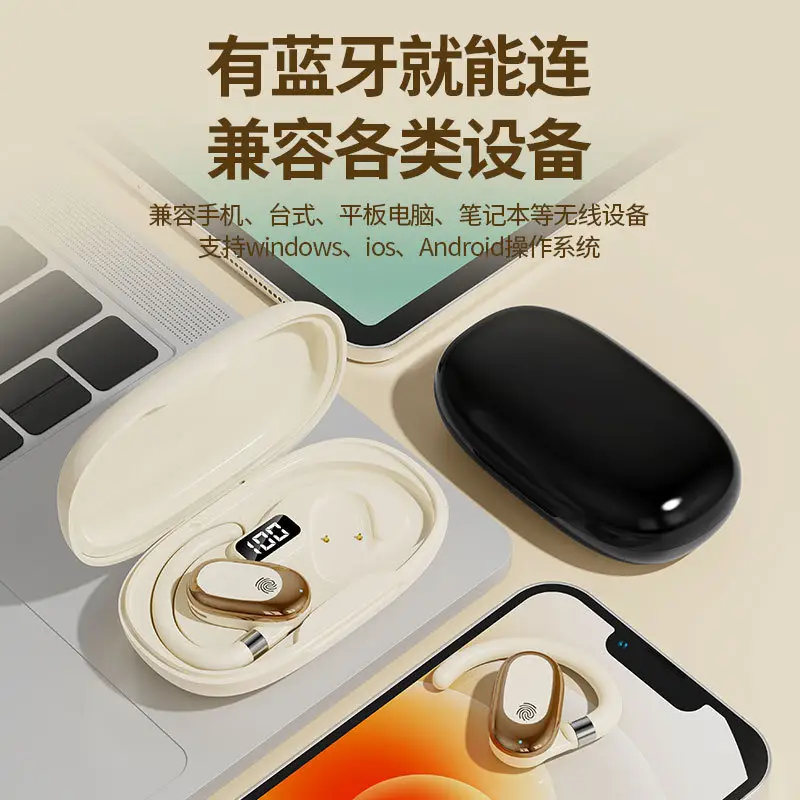 360° Rotating Wireless Earbuds Black Noise Reduction - Image 6