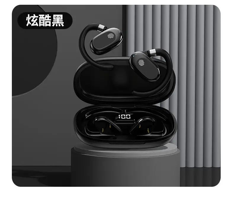 360° Rotating Wireless Earbuds Black Noise Reduction — feature 18