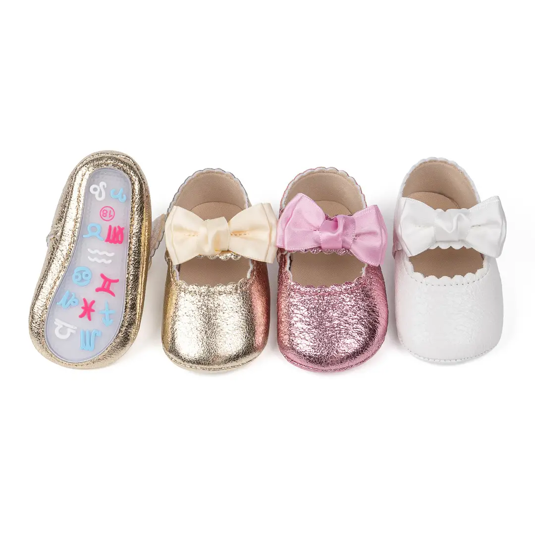 Foreign trade spring and autumn new baby shoes princess shoes bow hook and loop anti-slip rubber soles toddler shoes baby shoes - Image 6