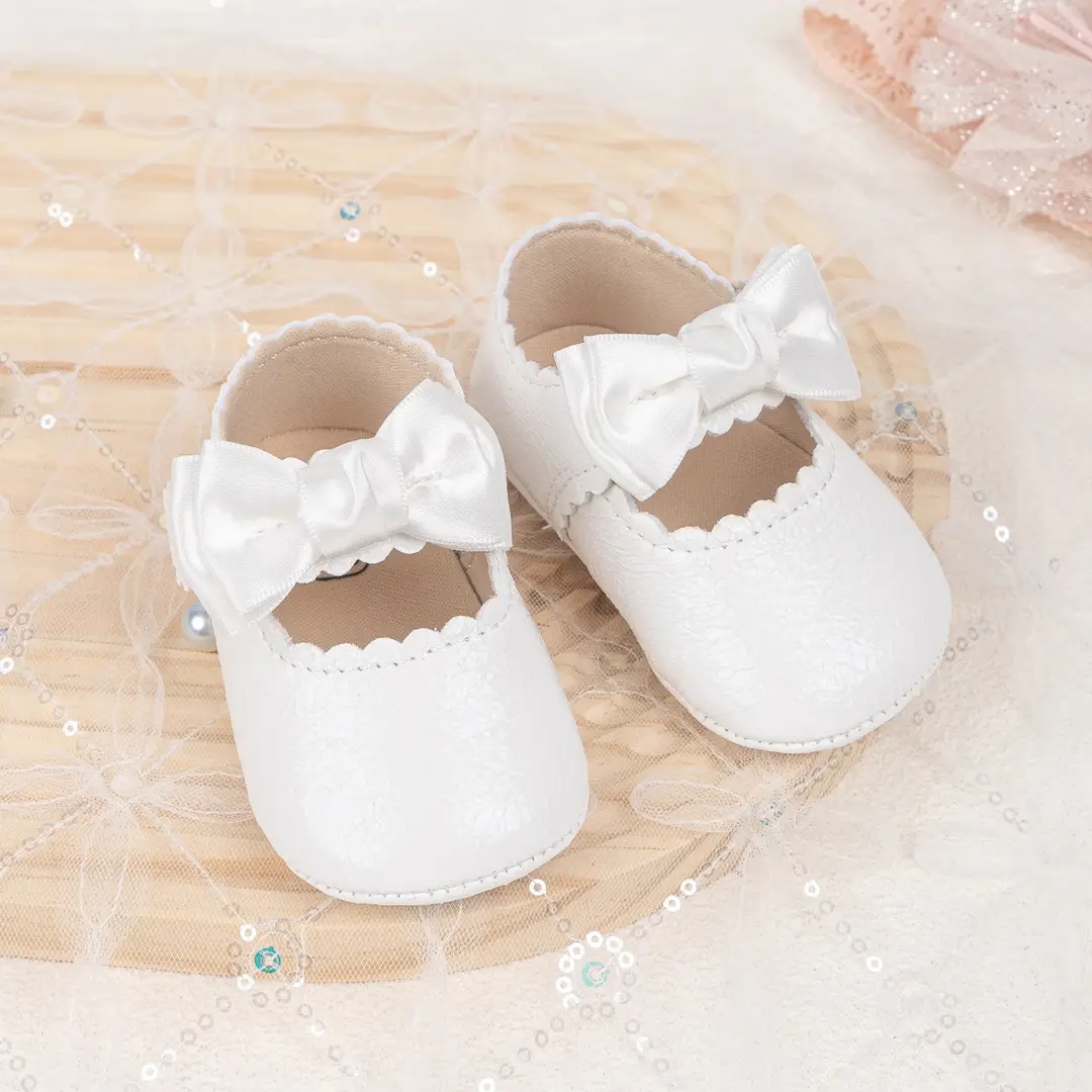 Foreign trade spring and autumn new baby shoes princess shoes bow hook and loop anti-slip rubber soles toddler shoes baby shoes — feature 10