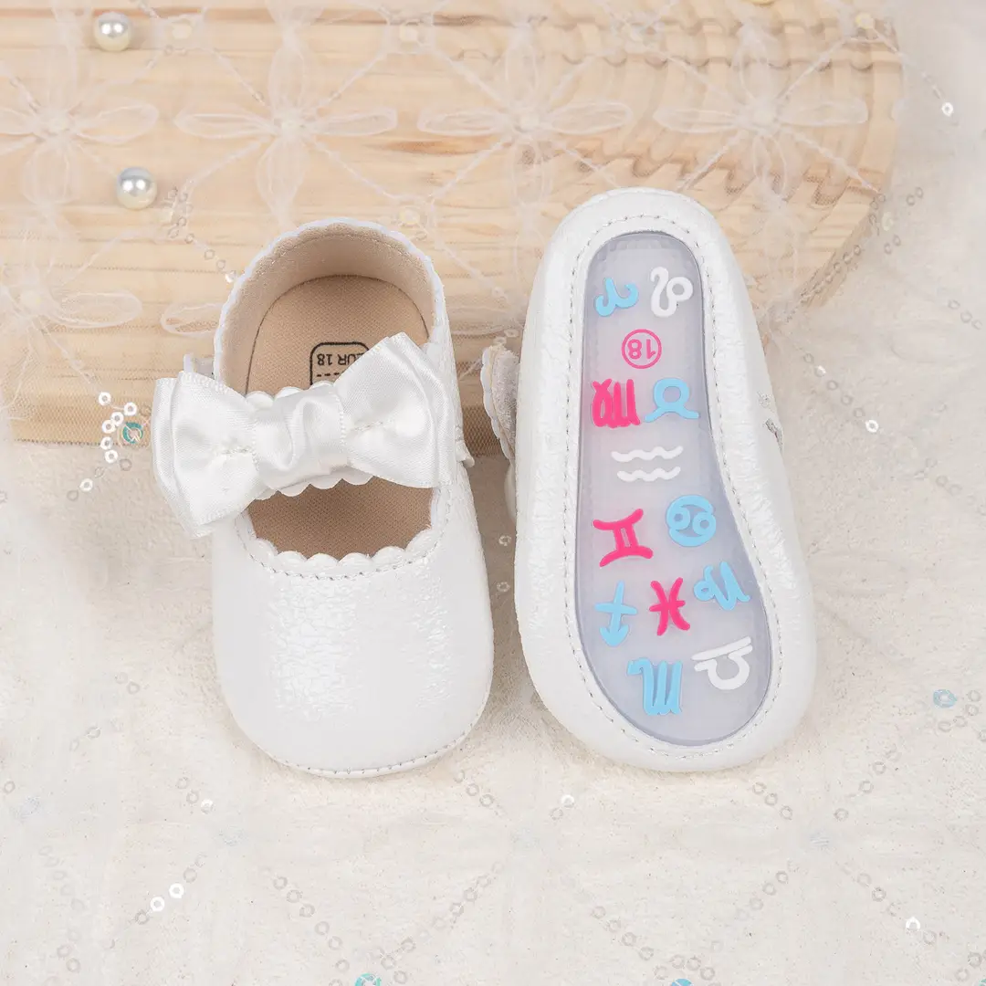 Foreign trade spring and autumn new baby shoes princess shoes bow hook and loop anti-slip rubber soles toddler shoes baby shoes — feature 12