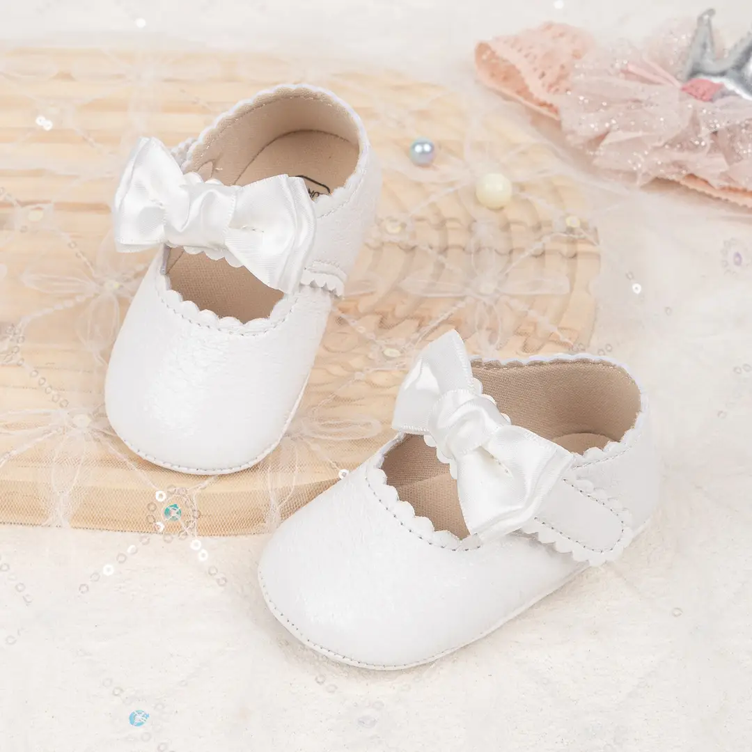 Foreign trade spring and autumn new baby shoes princess shoes bow hook and loop anti-slip rubber soles toddler shoes baby shoes — feature 13