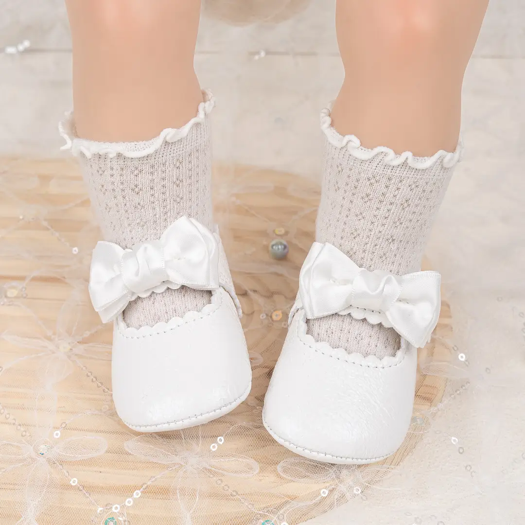 Foreign trade spring and autumn new baby shoes princess shoes bow hook and loop anti-slip rubber soles toddler shoes baby shoes — feature 15