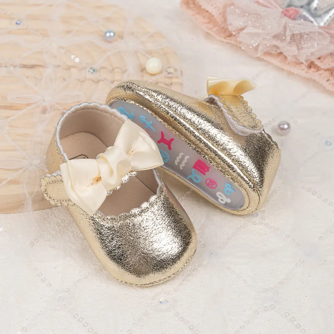 Foreign trade spring and autumn new baby shoes princess shoes bow hook and loop anti-slip rubber soles toddler shoes baby shoes — feature 24