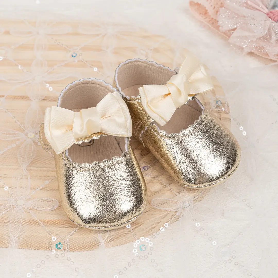 Foreign trade spring and autumn new baby shoes princess shoes bow hook and loop anti-slip rubber soles toddler shoes baby shoes — feature 25