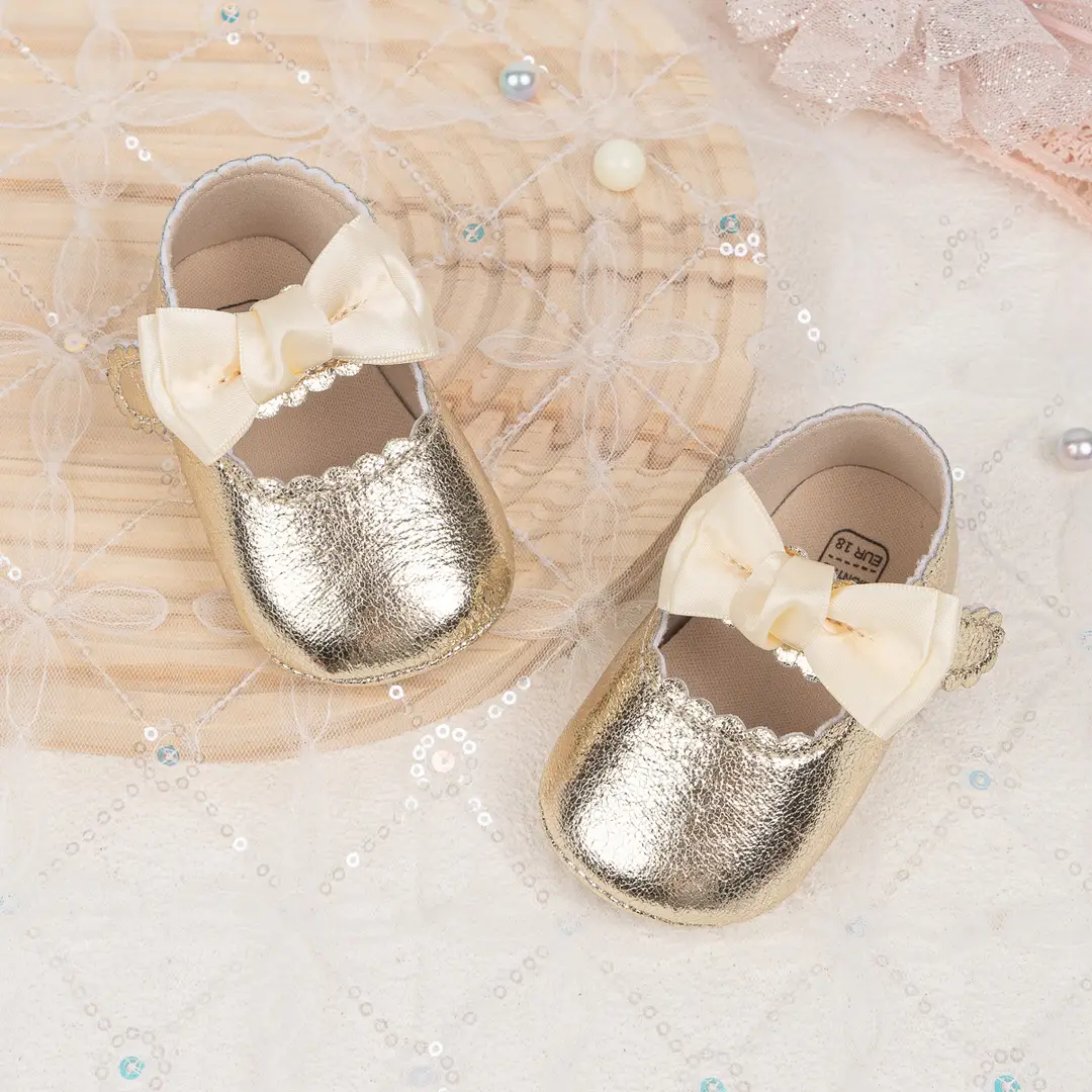 Foreign trade spring and autumn new baby shoes princess shoes bow hook and loop anti-slip rubber soles toddler shoes baby shoes — feature 26