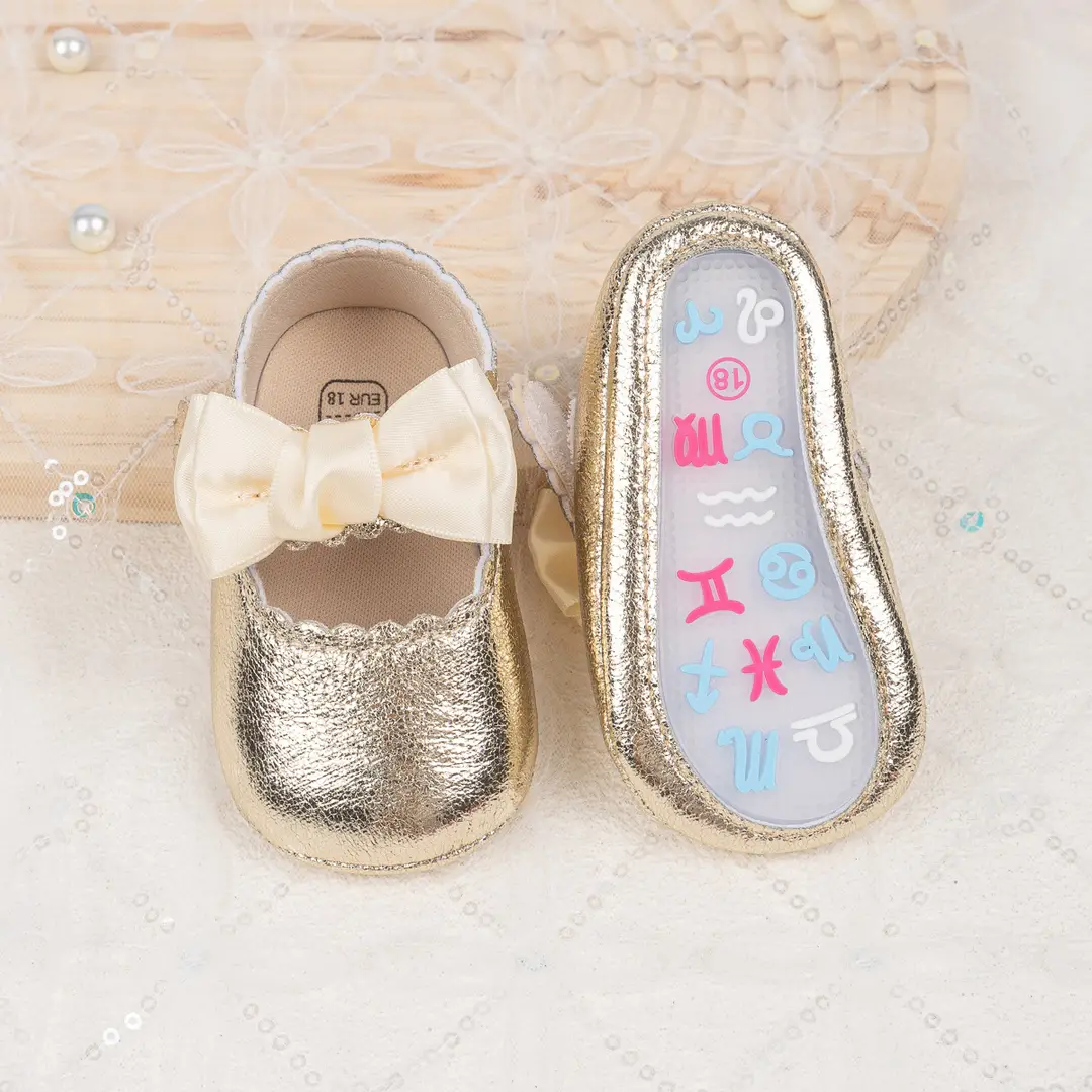 Foreign trade spring and autumn new baby shoes princess shoes bow hook and loop anti-slip rubber soles toddler shoes baby shoes — feature 27
