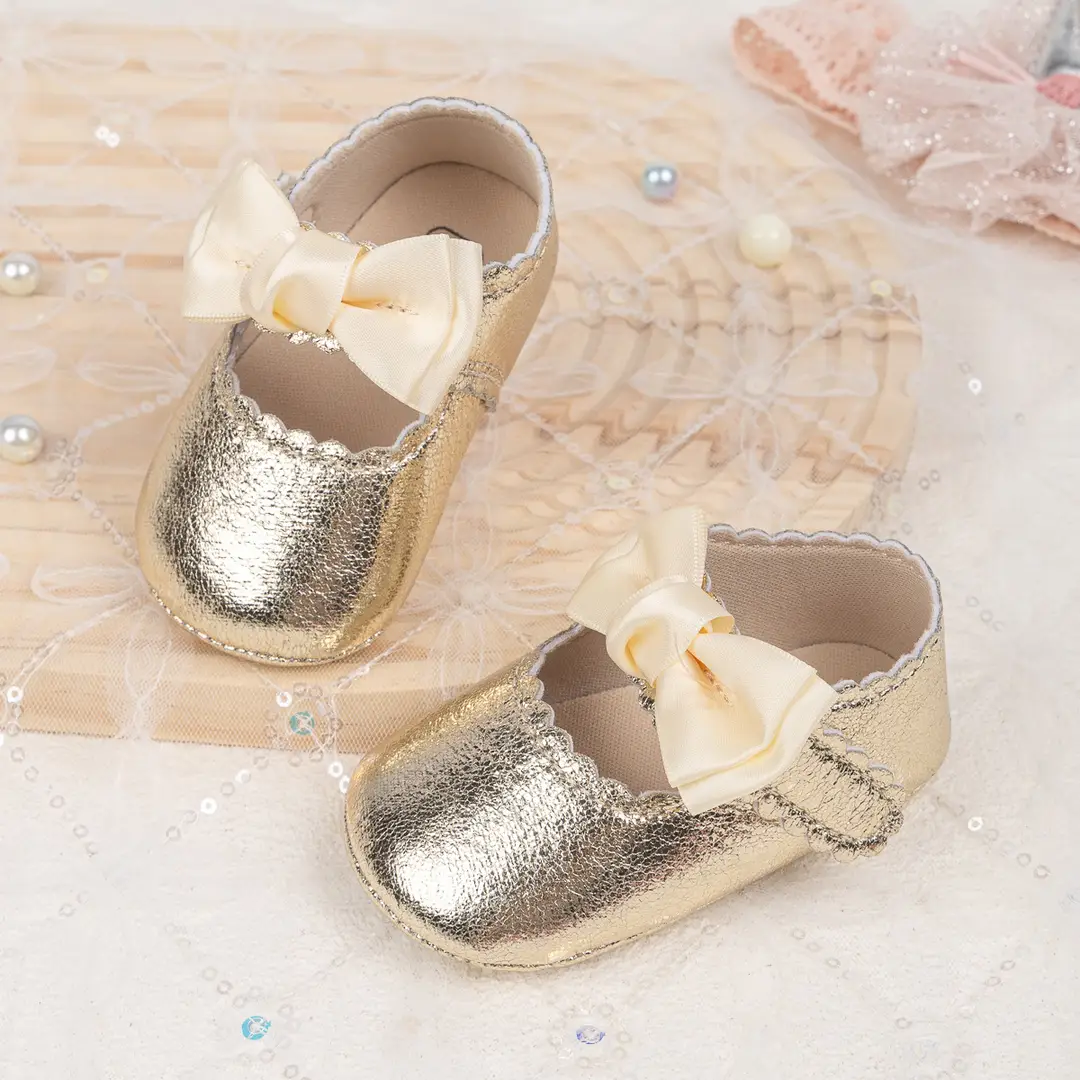 Foreign trade spring and autumn new baby shoes princess shoes bow hook and loop anti-slip rubber soles toddler shoes baby shoes — feature 28