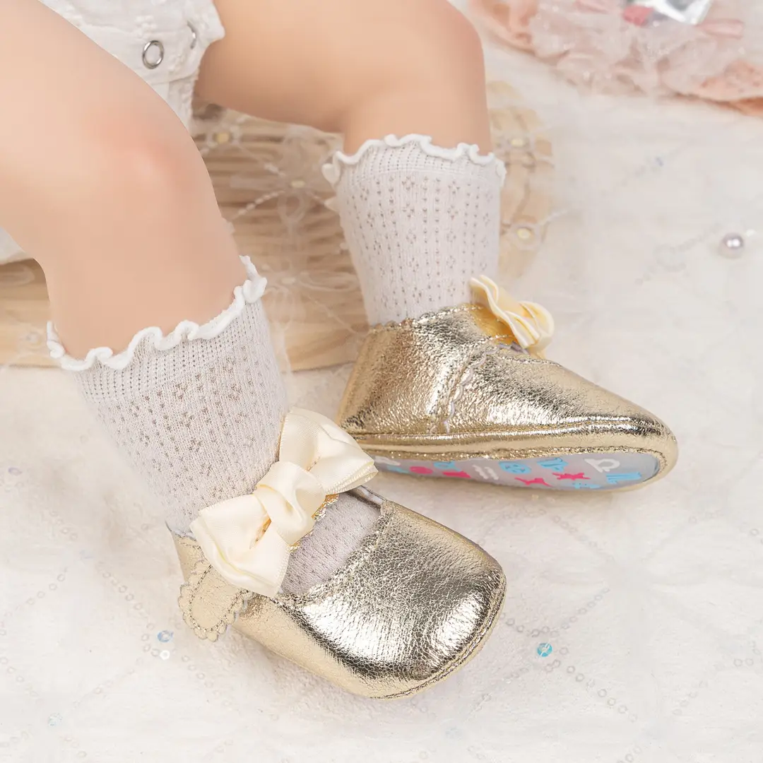 Foreign trade spring and autumn new baby shoes princess shoes bow hook and loop anti-slip rubber soles toddler shoes baby shoes — feature 29