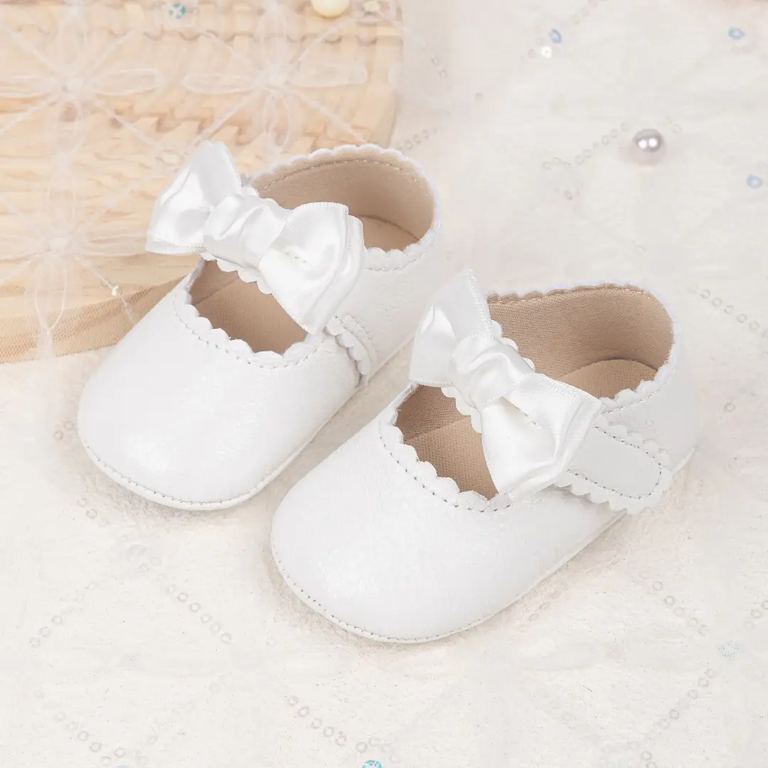 Foreign trade spring and autumn new baby shoes princess shoes bow hook and loop anti-slip rubber soles toddler shoes baby shoes — feature 8