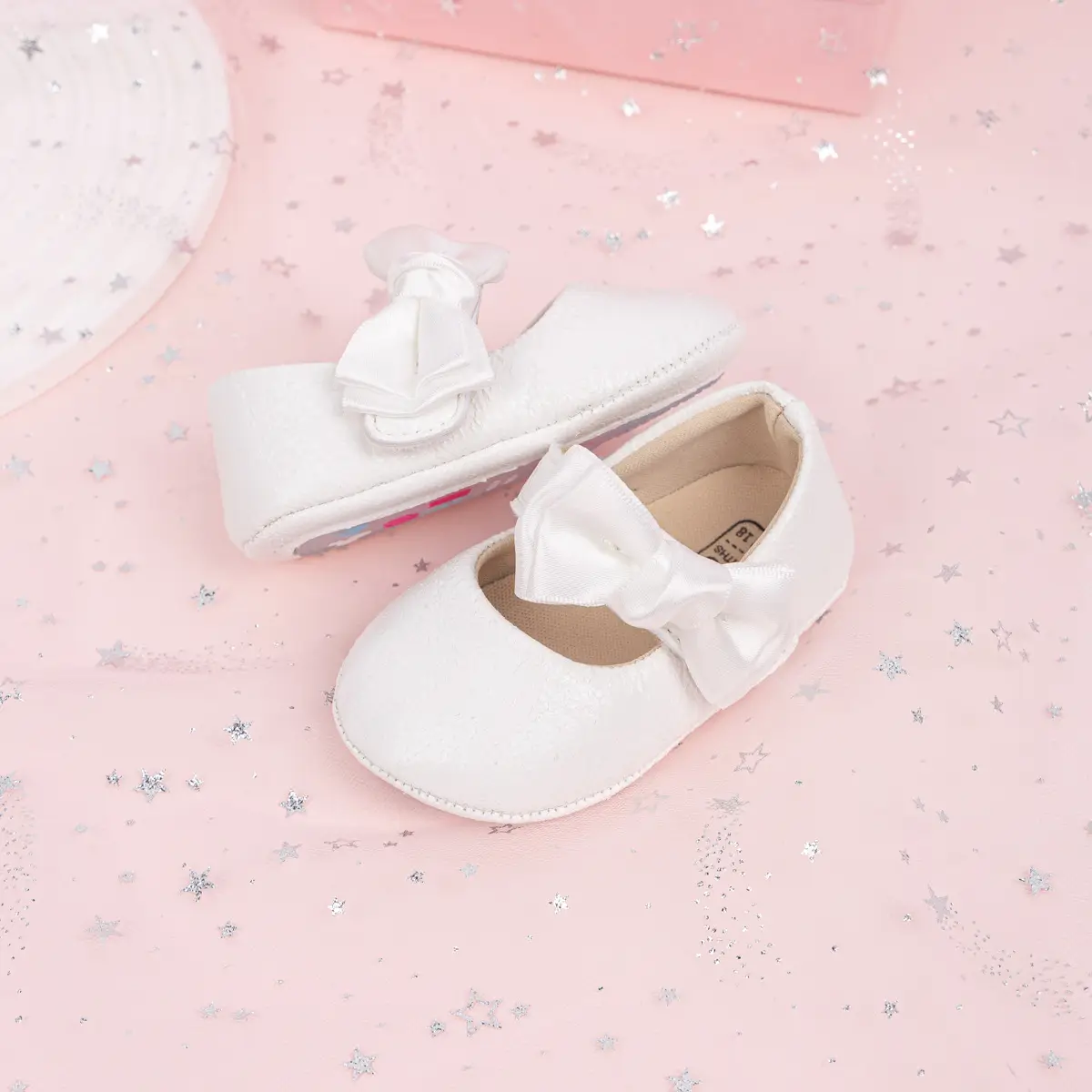 Gold Sparkly Bow Baby Shoes for Toddlers — feature 10
