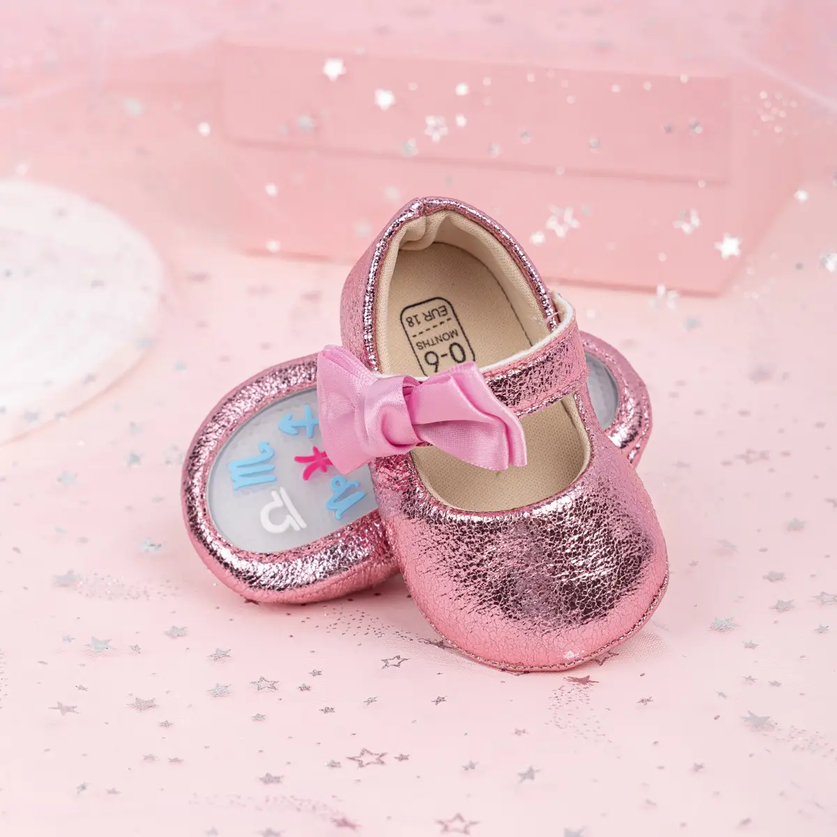 Gold Sparkly Bow Baby Shoes for Toddlers — feature 18