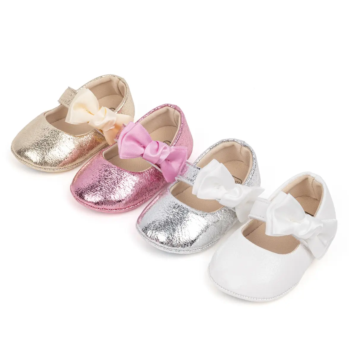 Gold Sparkly Bow Baby Shoes for Toddlers — feature 7