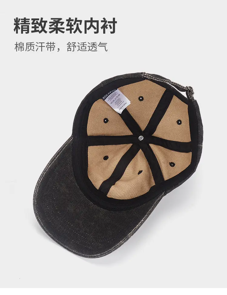 Joker Baseball Cap Men Women Pearl Diamond Denim Sunscreen — feature 7