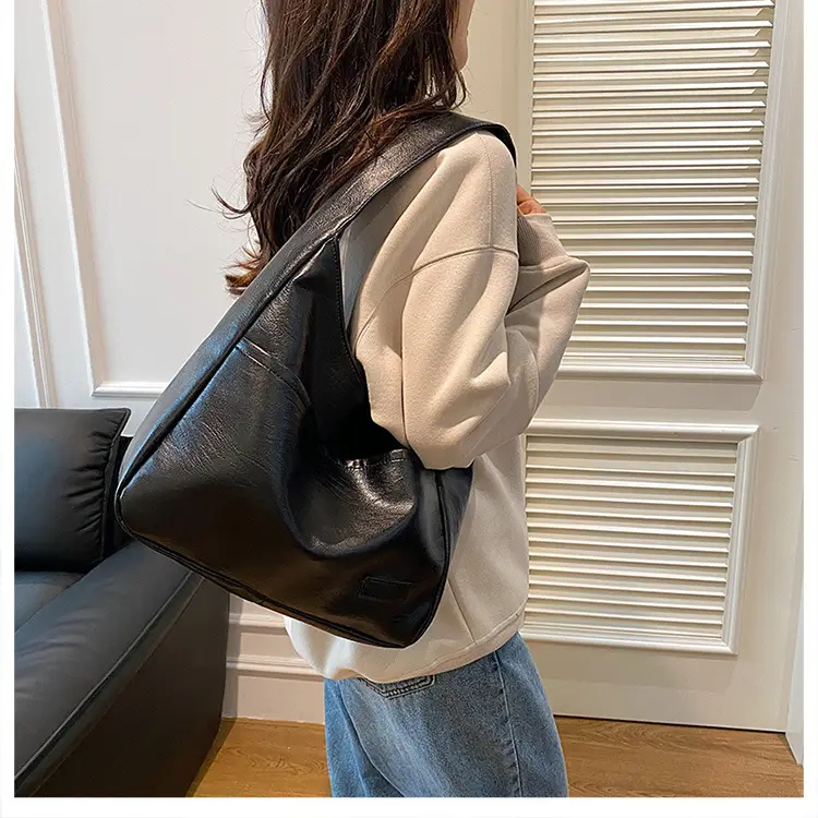 Women's Retro Brown Shoulder Bag Large Capacity 2024 — feature 9