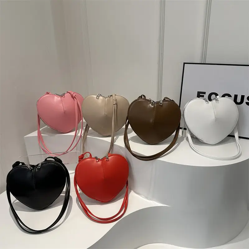 Pink Heart-Shaped Underarm Bag for Women - Image 7