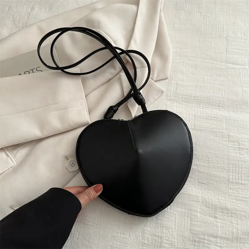 Pink Heart-Shaped Underarm Bag for Women - Image 2