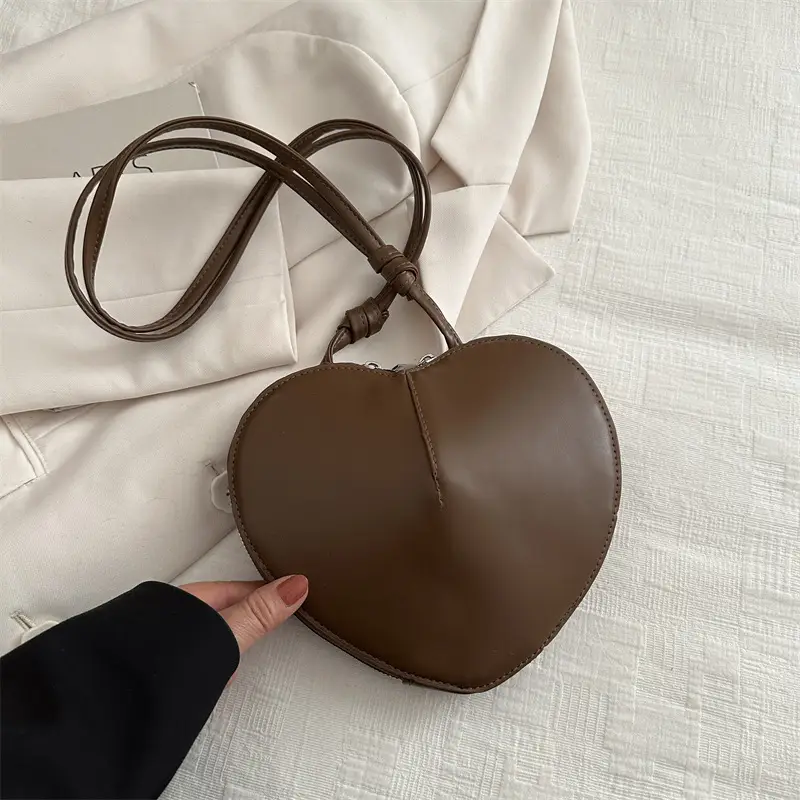 Pink Heart-Shaped Underarm Bag for Women - Image 3