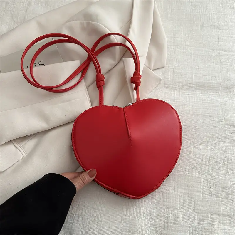Pink Heart-Shaped Underarm Bag for Women - Image 6