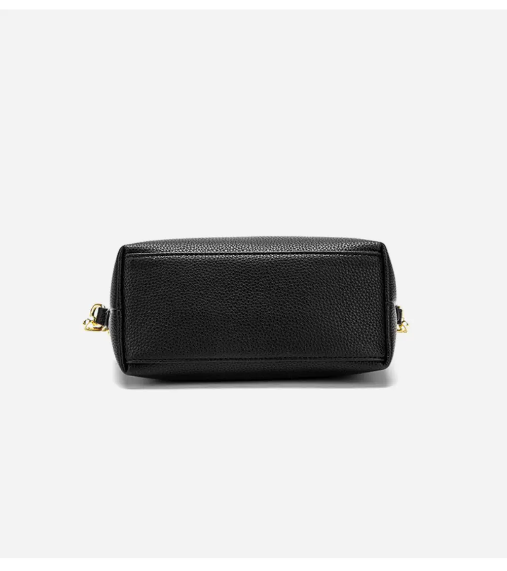 Blue Soft Leather Crossbody Bag with Striped Strap — feature 12