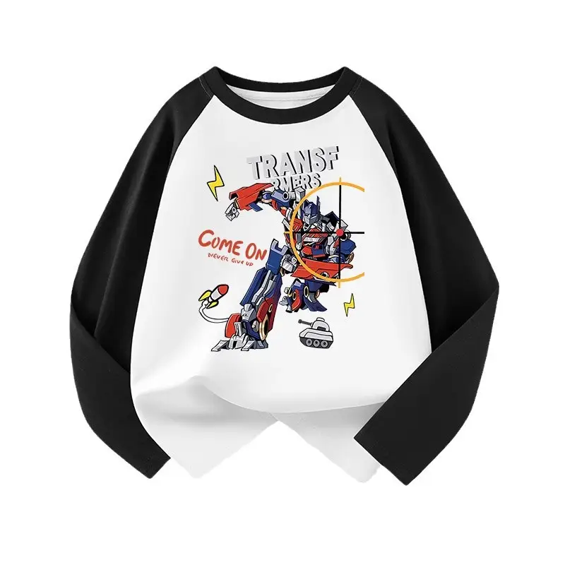 Boys Long Sleeve T-Shirt Spring Autumn Raglan Sleeve Top - Image 8
