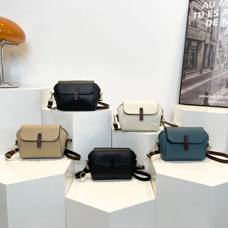 Blue Textured Crossbody Bag for Women 2024 - Image 9