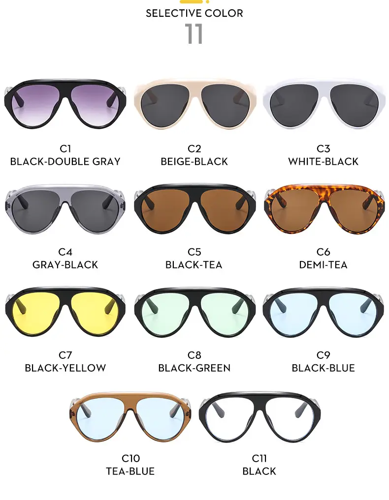 Men Sunscreen Sunglasses Y2K Brown Tinted — feature 12