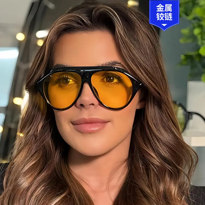 Men Sunscreen Sunglasses Y2K Brown Tinted — feature 4
