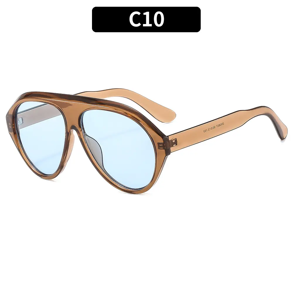 Men Sunscreen Sunglasses Y2K Brown Tinted