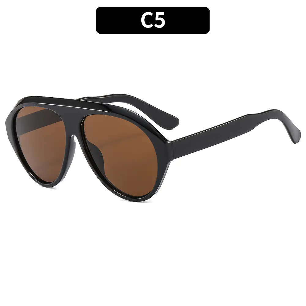 Men Sunscreen Sunglasses Y2K Brown Tinted