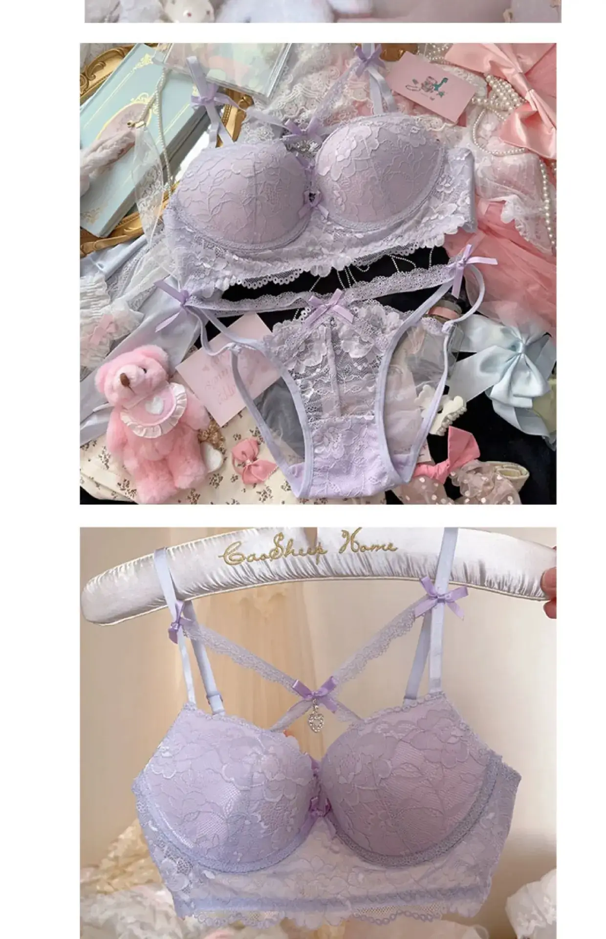 French Lace Underwear with Bow Detail — feature 9