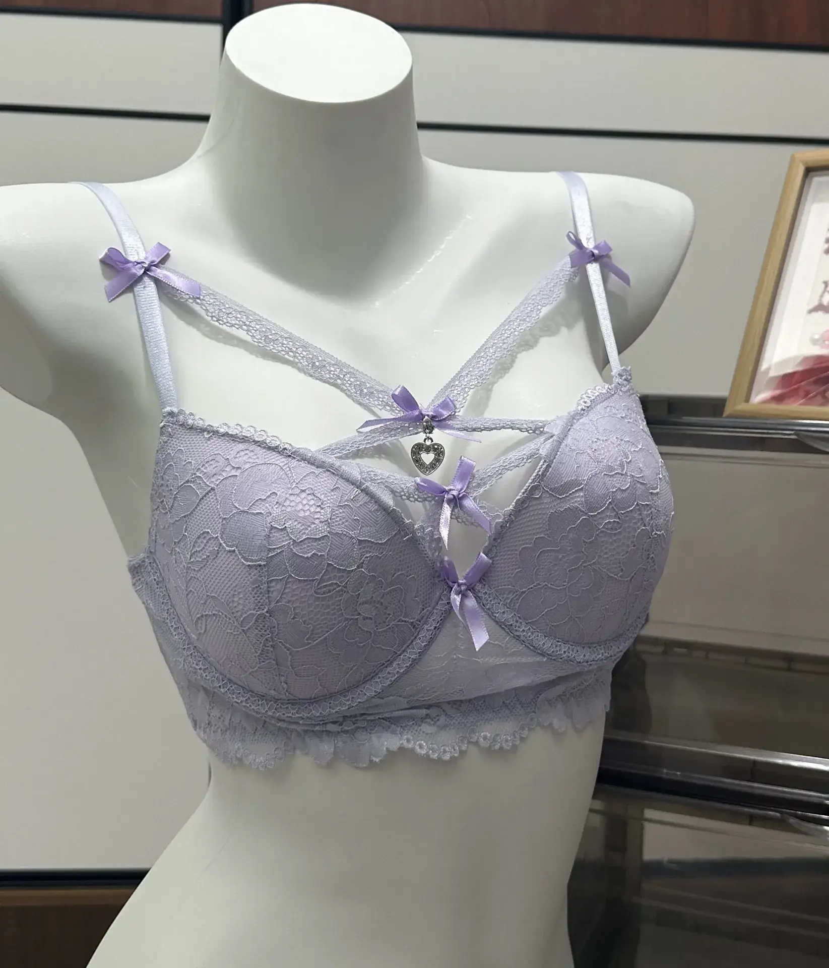 French Lace Underwear with Bow Detail