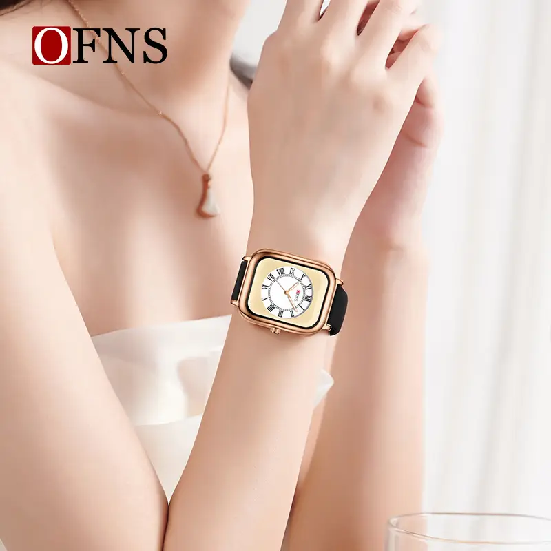 Oufani Women's Black Roman Scale Waterproof Watch - Image 11
