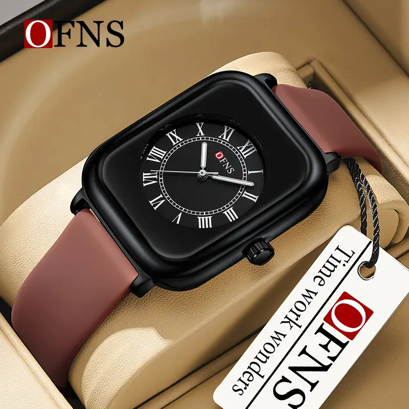 Oufani Women's Black Roman Scale Waterproof Watch - Image 13