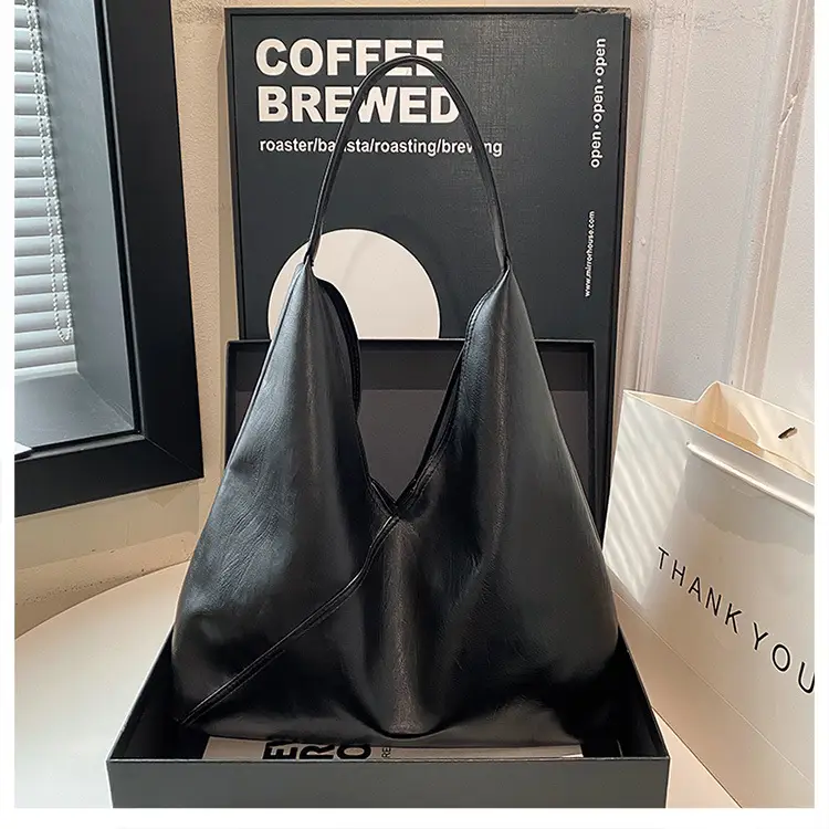 Women's Large Tote Bag Brown Black Korean Style — feature 16