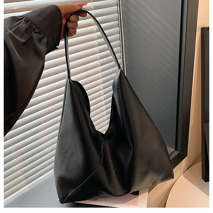 Women's Large Tote Bag Brown Black Korean Style — feature 18