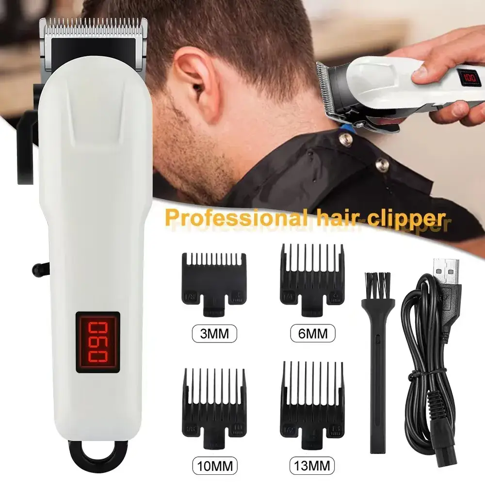 Electric Hair Clipper with LCD Display & Lithium Battery - Image 3