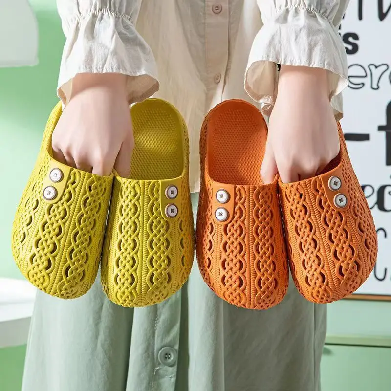 New Baotou slippers ladies summer comfortable fashion non-slip home women's soft bottom explosions sandals and slippers a generation of hair — feature 1