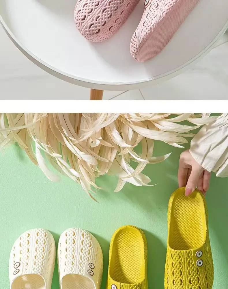 New Baotou slippers ladies summer comfortable fashion non-slip home women's soft bottom explosions sandals and slippers a generation of hair — feature 6