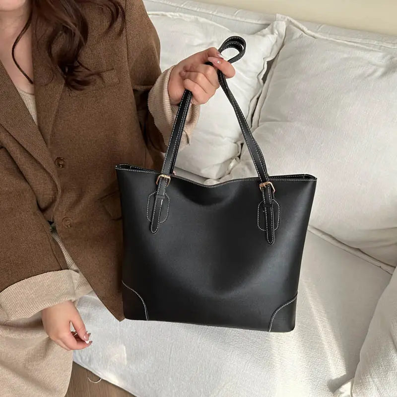 Women Cross-Border Tote Bag Black Large Capacity - Image 2