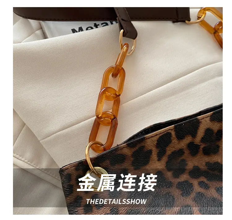 Leopard Print Large Cap Bag Women 2024 Winter — feature 3