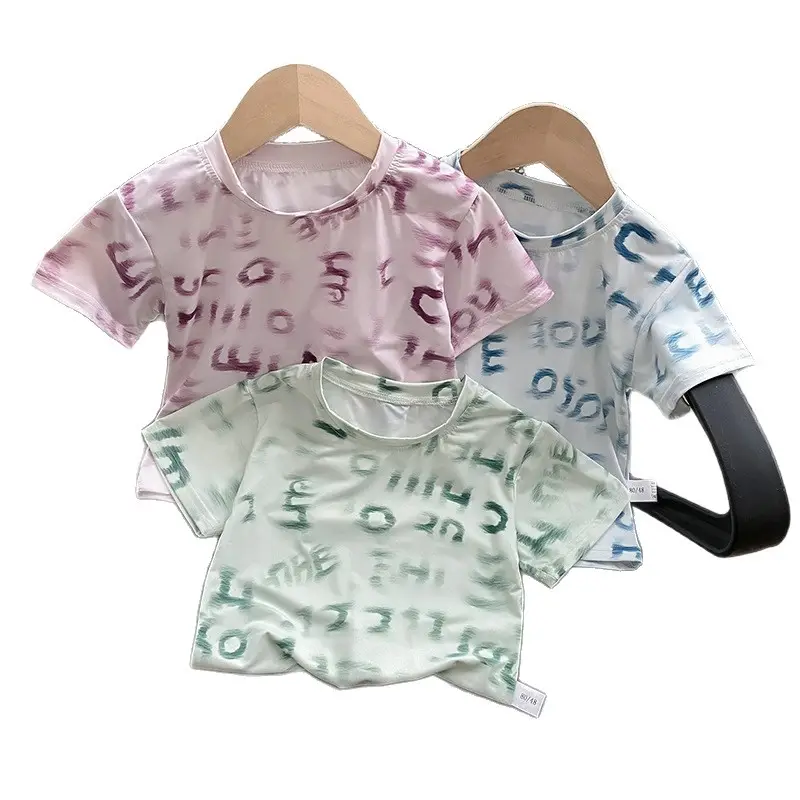 Summer Boys White Letter Print T-Shirt Loose Fit - Image 11