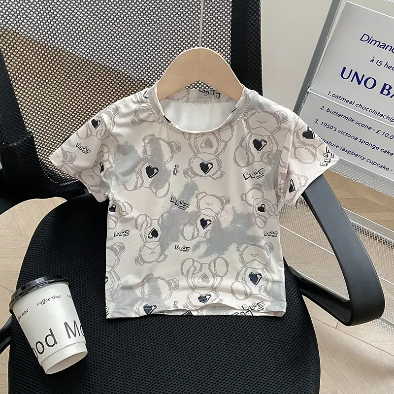 Summer Boys White Letter Print T-Shirt Loose Fit — feature 6
