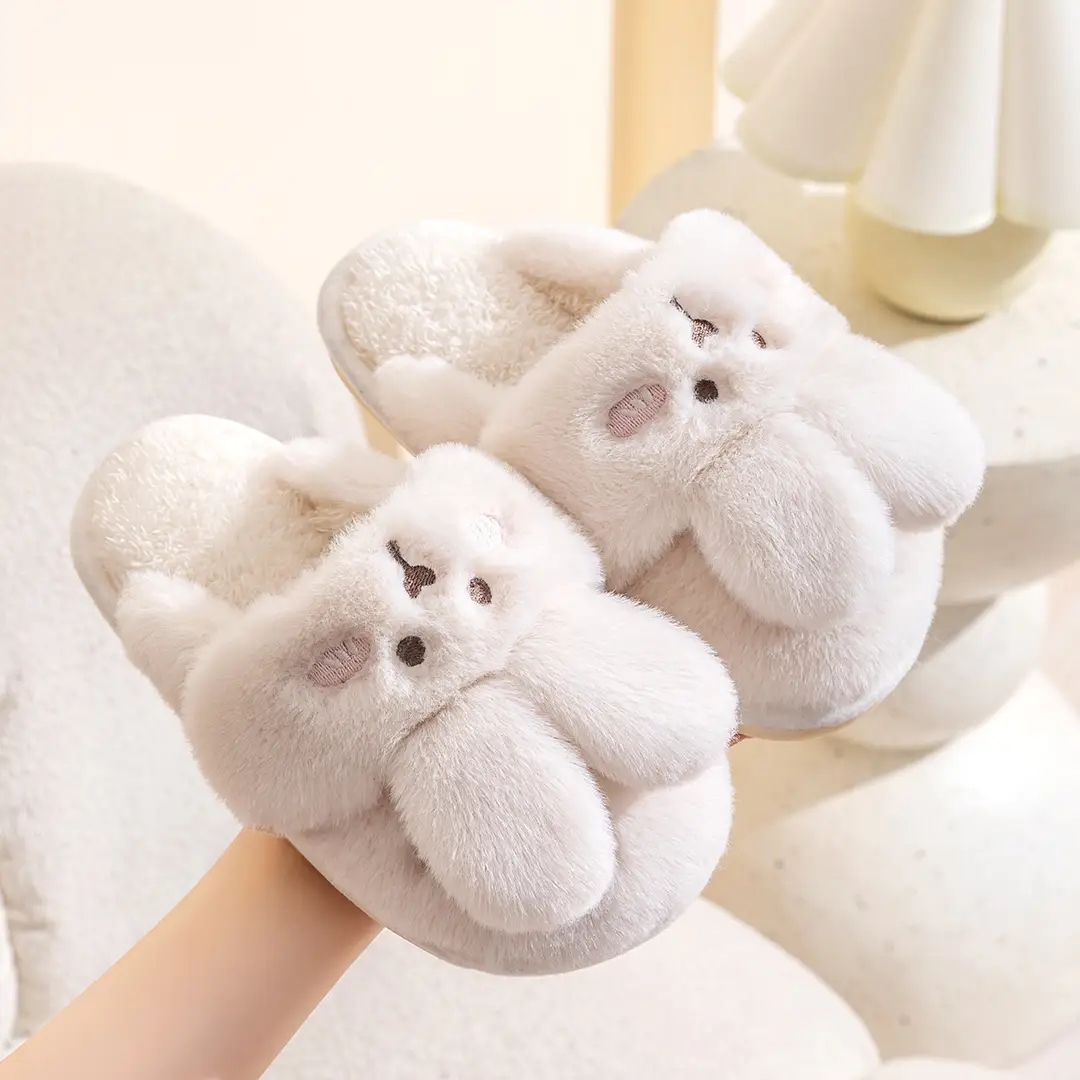 Children's Cotton Slippers for Girls, Autumn and Winter 2026 New Style, Indoor Home Warm Cartoon Slippers for Older Kids, Girls' Furry Slippers - Image 4