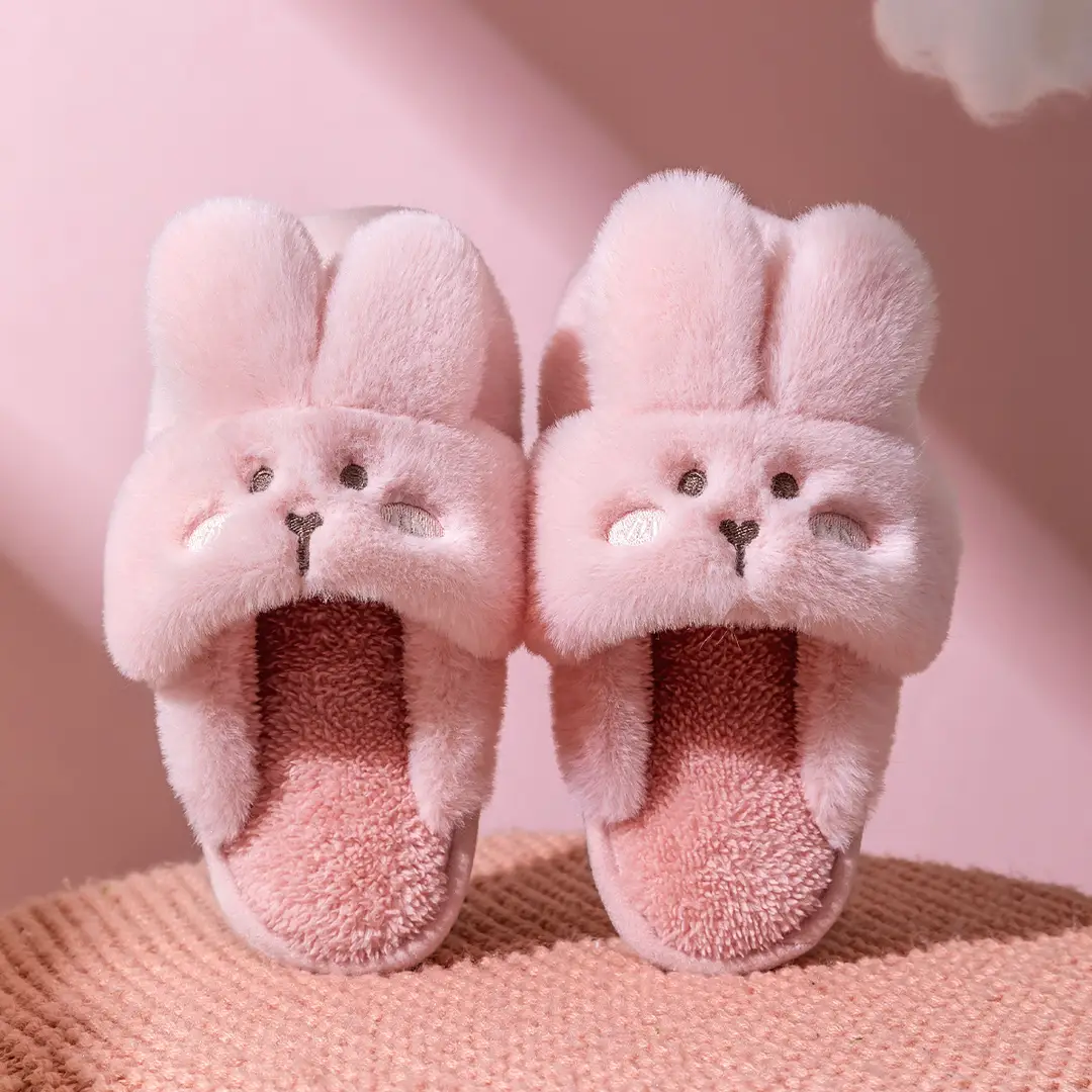 Children's Cotton Slippers for Girls, Autumn and Winter 2026 New Style, Indoor Home Warm Cartoon Slippers for Older Kids, Girls' Furry Slippers - Image 5