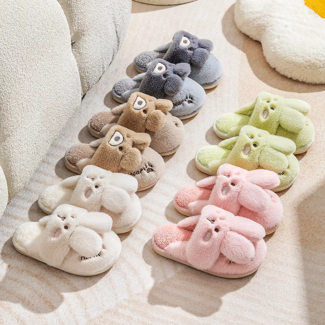 Children's Cotton Slippers for Girls, Autumn and Winter 2026 New Style, Indoor Home Warm Cartoon Slippers for Older Kids, Girls' Furry Slippers - Image 6