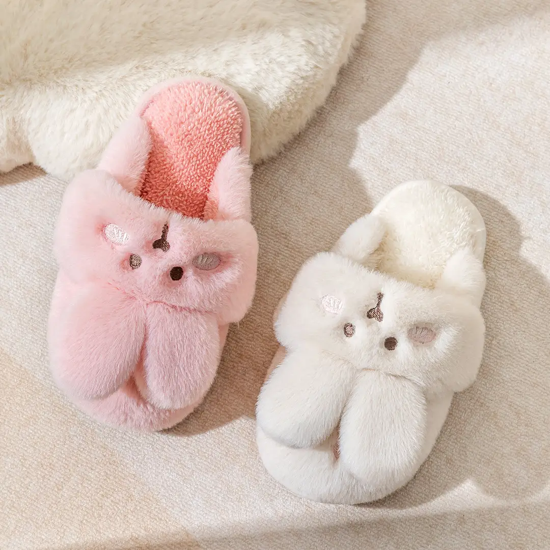 Children's Cotton Slippers for Girls, Autumn and Winter 2026 New Style, Indoor Home Warm Cartoon Slippers for Older Kids, Girls' Furry Slippers - Image 7