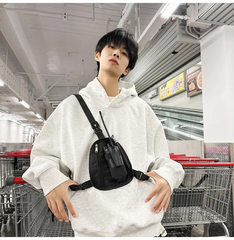 Men's Black Shoulder Crossbody Bag Lightweight Sports Fashion — feature 13